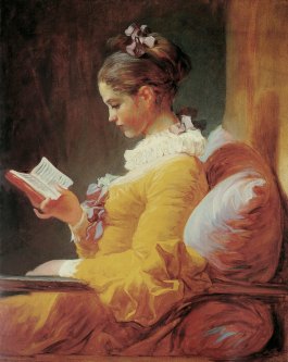 Girl reading books